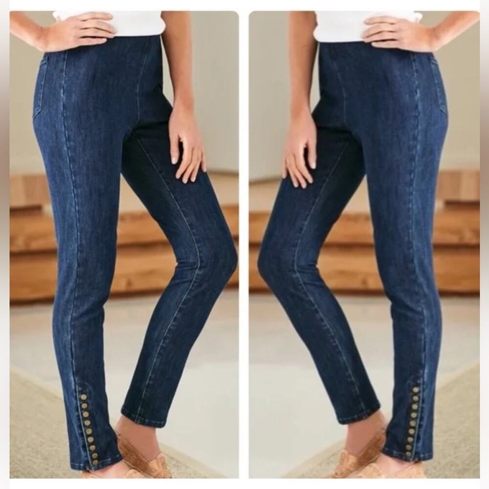 Soft Surroundings Jeans Skinny Ultimate Denim Pull On small Wash Blue